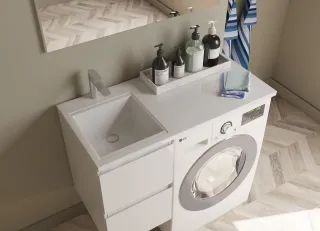 Раковина над стиральной машиной Эстет Dallas silk ФР-00014928 Л 100см белый